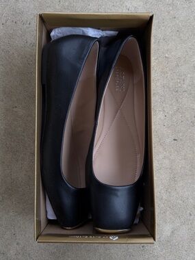 Alfani Black Rounded Toe Ballet Flats for Women